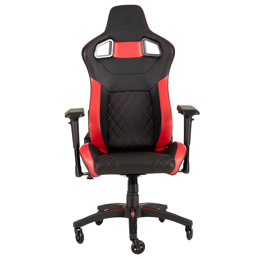 Игровое кресло Corsair T1 Race 2018 Red, искусственная кожа, черный/красный - фото 2