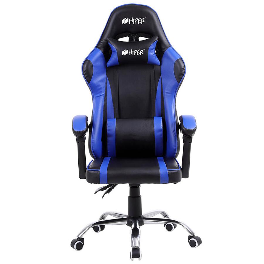 Игровое кресло HIPER HGS-105 Blue, искусственная кожа, черный/синий - фото 2