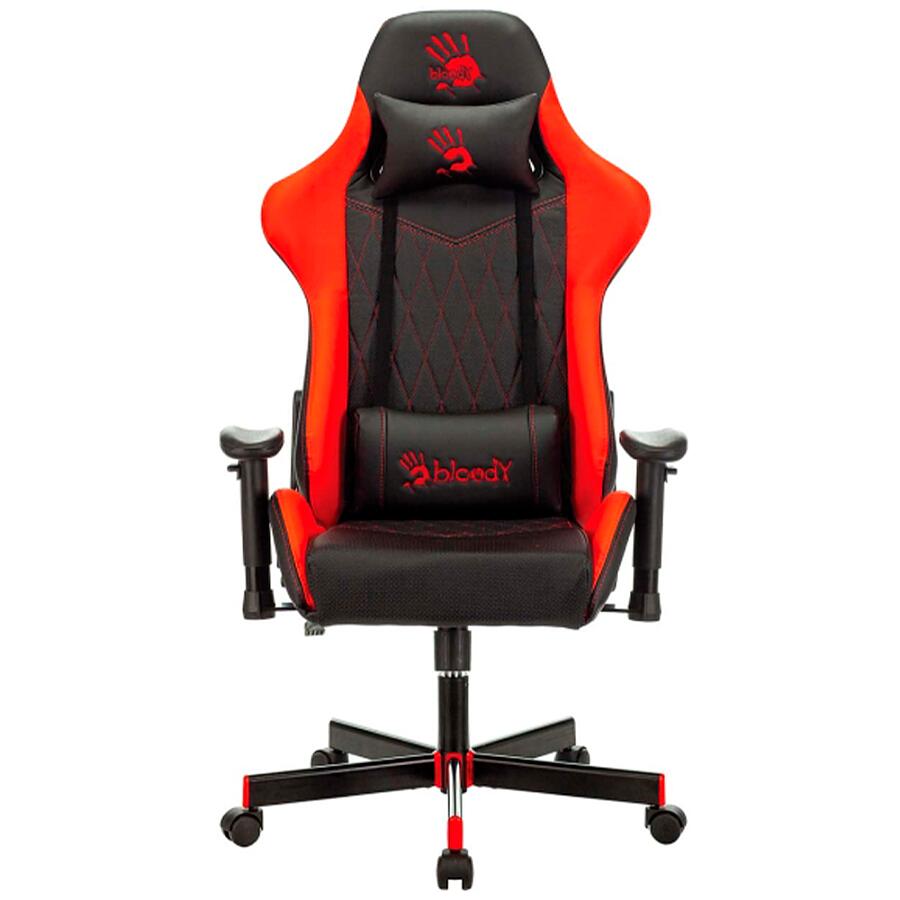 Игровое кресло A4Tech Bloody GC-870, искусственная кожа, черный/красный - фото 2