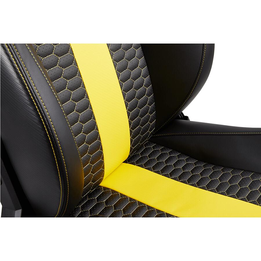 Игровое кресло Corsair T2 Road Warrior Yellow, искусственная кожа, черный/желтый - фото 13