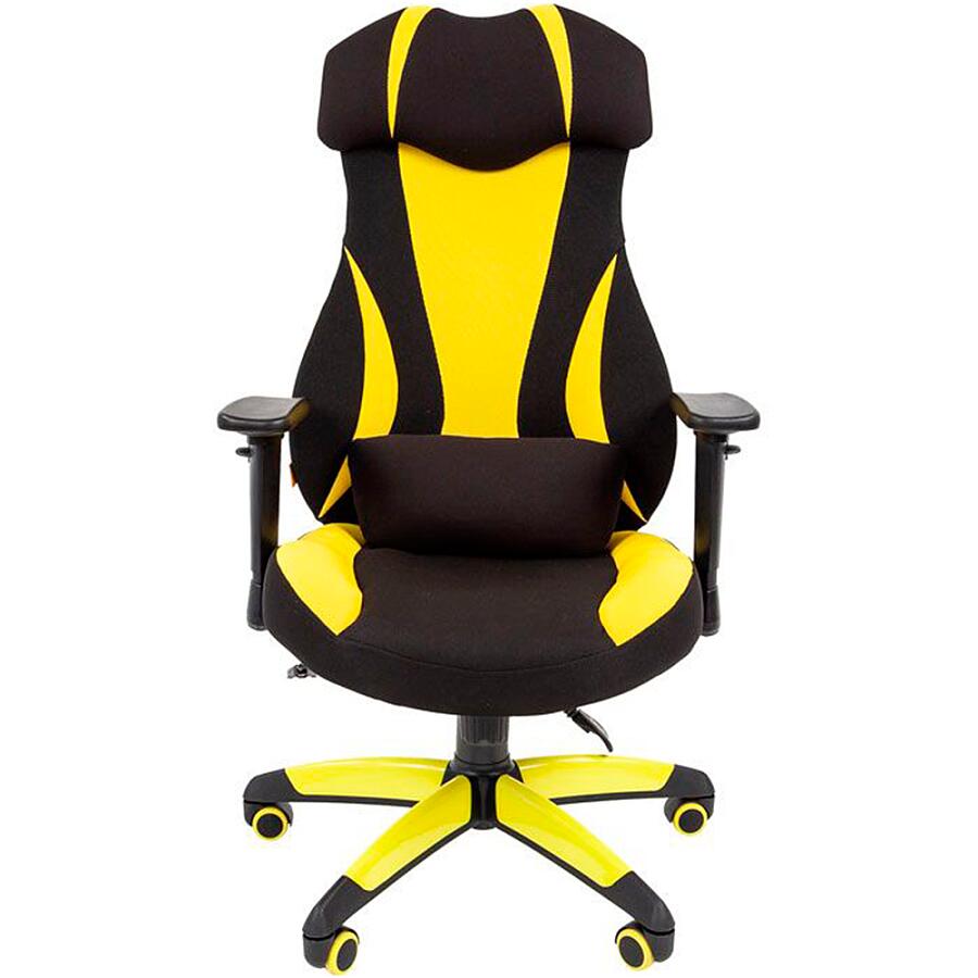 Игровое кресло Chairman Game 14 Black/Yellow, ткань, черный/желтый - фото 1