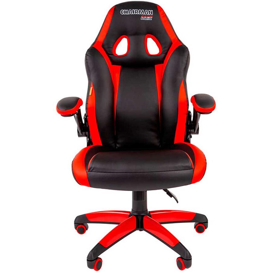 Игровое кресло Chairman Game 15 Black/Red, искусственная кожа, черный/красный - фото 1