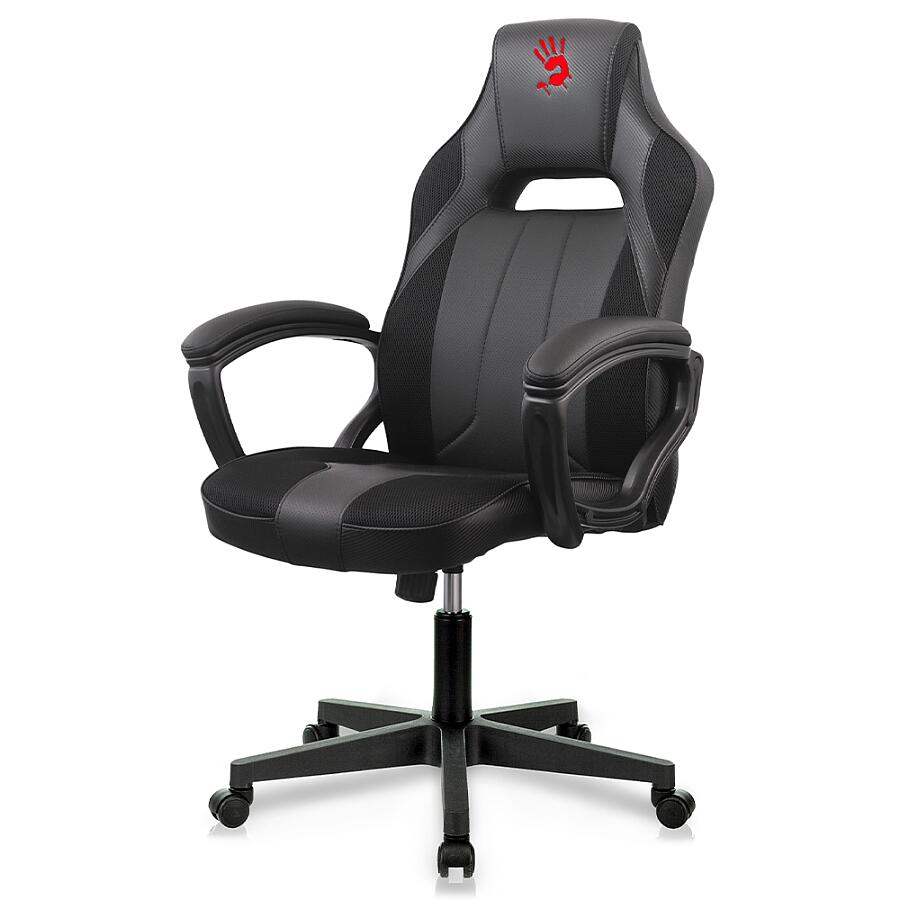 Игровое кресло A4Tech Bloody GC-200, искусственная кожа, черный/красный - фото 3