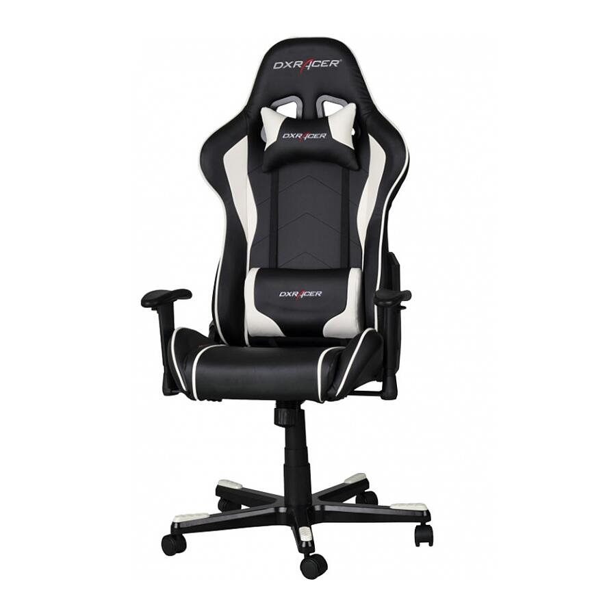 Игровое кресло DXRacer Formula OH/FE08/NW, искусственная кожа, черный, белый - фото 2