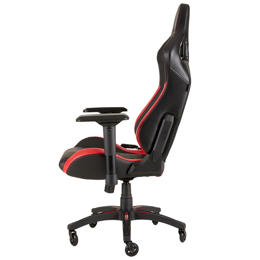 Игровое кресло Corsair T1 Race 2018 Red, искусственная кожа, черный/красный - фото 4