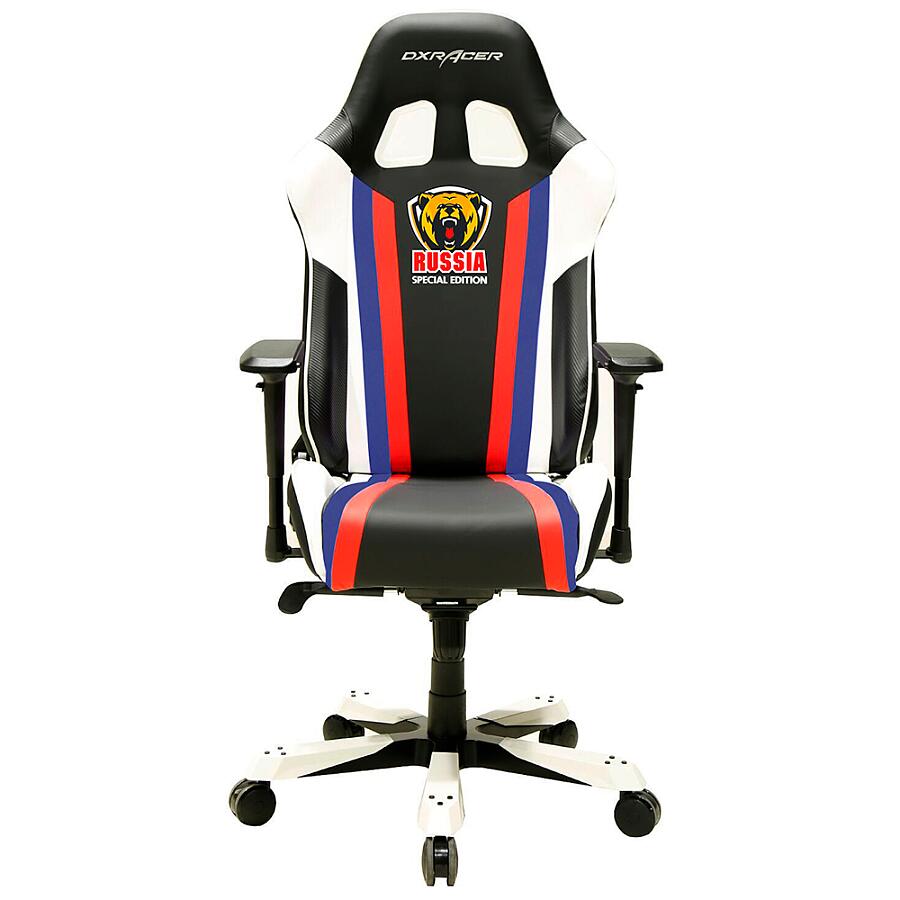 Игровое кресло DXRacer King OH/KS18/NWRI, черный/белый, искусственная кожа - фото 1