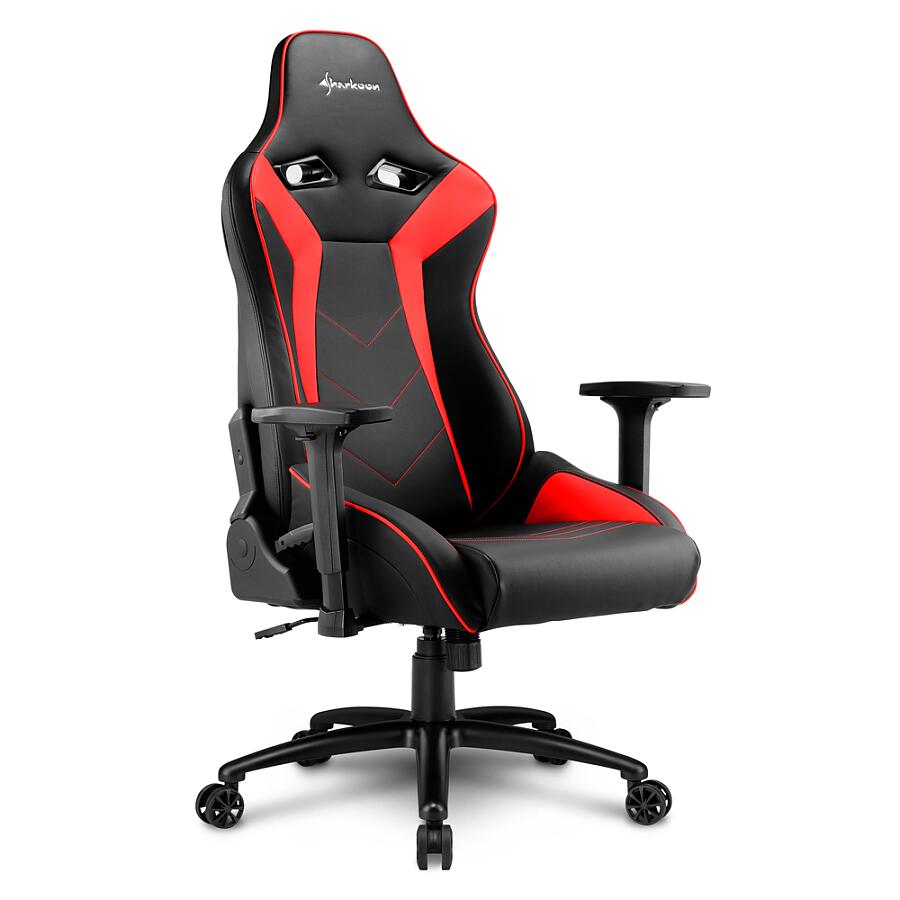 Игровое кресло Sharkoon ELBRUS 3 Red, искусственная кожа, черный/красный - фото 3