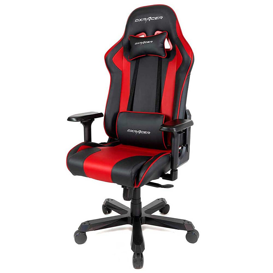 Игровое кресло DXRacer King OH/KS99/NR, черный/красный, искусственная кожа - фото 1