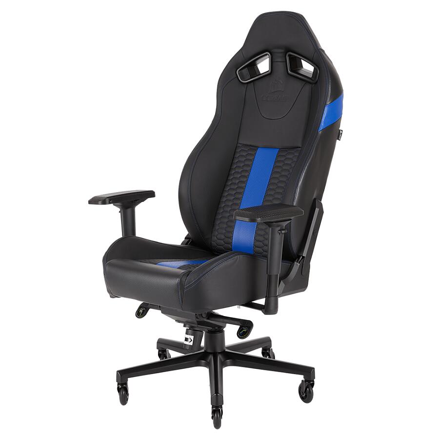 Игровое кресло Corsair T2 Road Warrior Blue, искусственная кожа, черный/синий - фото 3