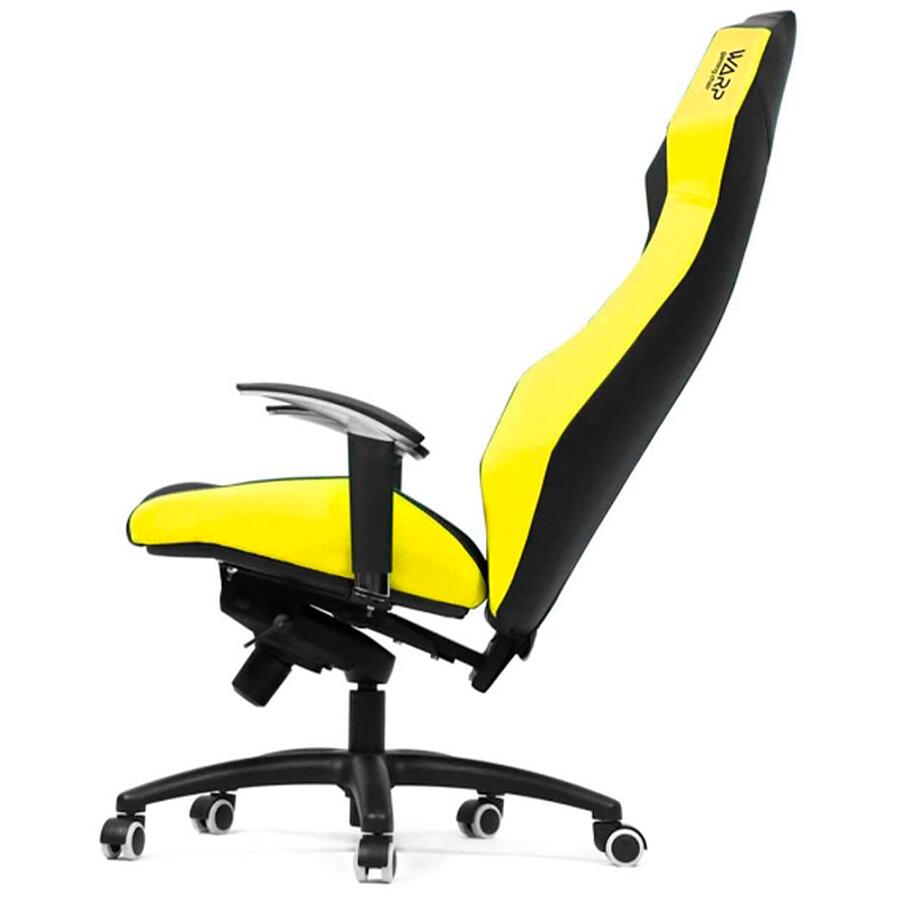 Игровое кресло WARP ZE Black/Yellow, искусственная кожа, черный/желтый - фото 4