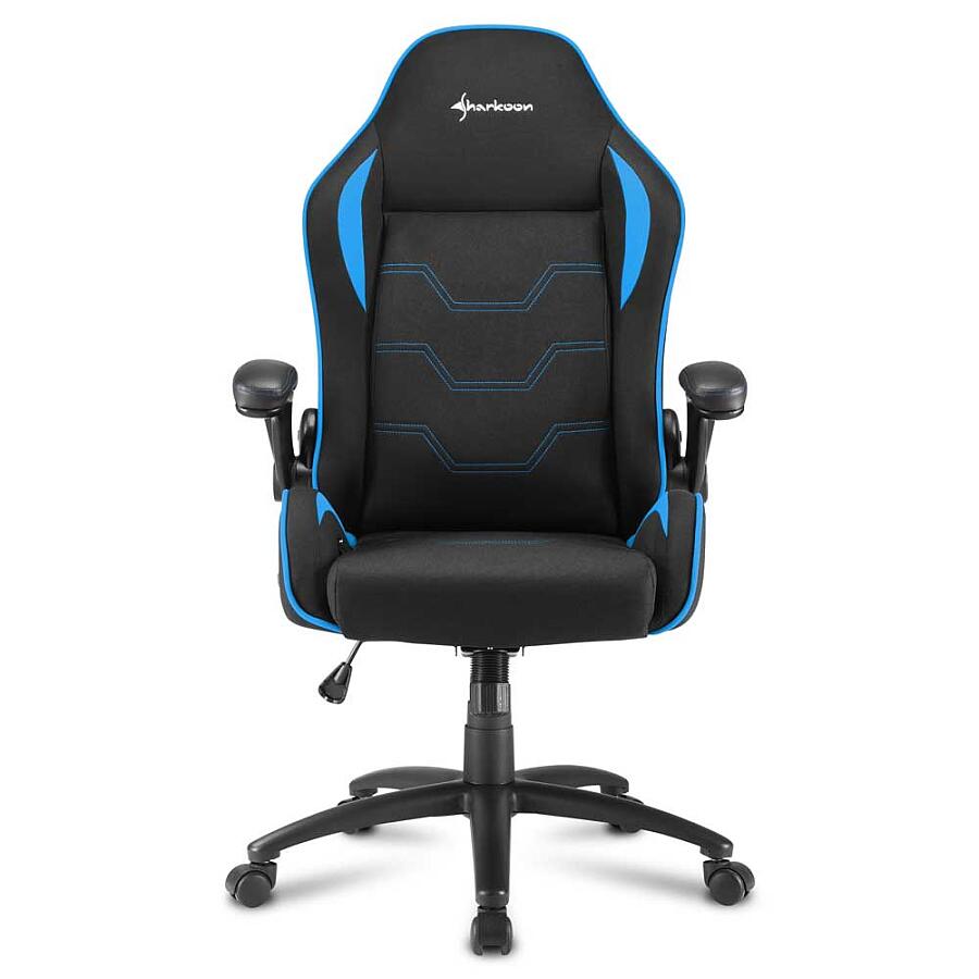 Игровое кресло Sharkoon ELBRUS 1 Blue, ткань, черный/синий - фото 2