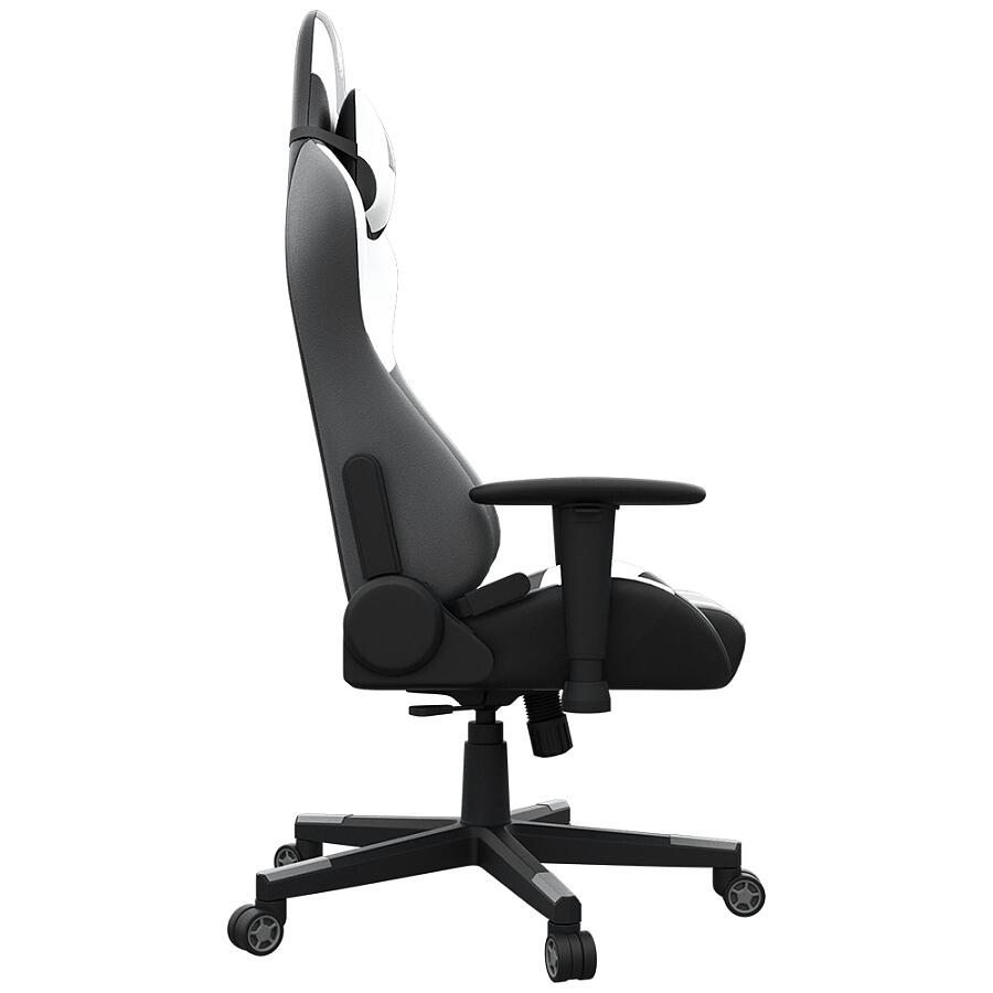 Игровое кресло E-Sport Gear ESG-201 Black/Grey, искусственная кожа, черный/белый - фото 3