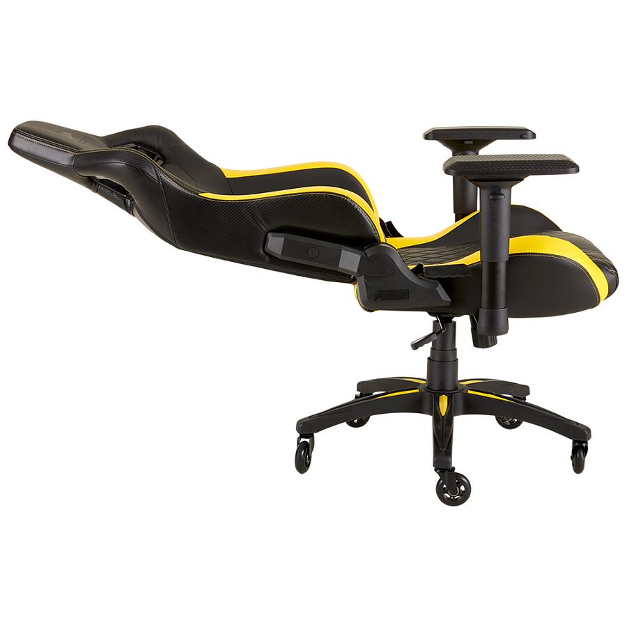 Игровое кресло Corsair T1 Race 2018 Yellow, искусственная кожа, черный/желтый - фото 9