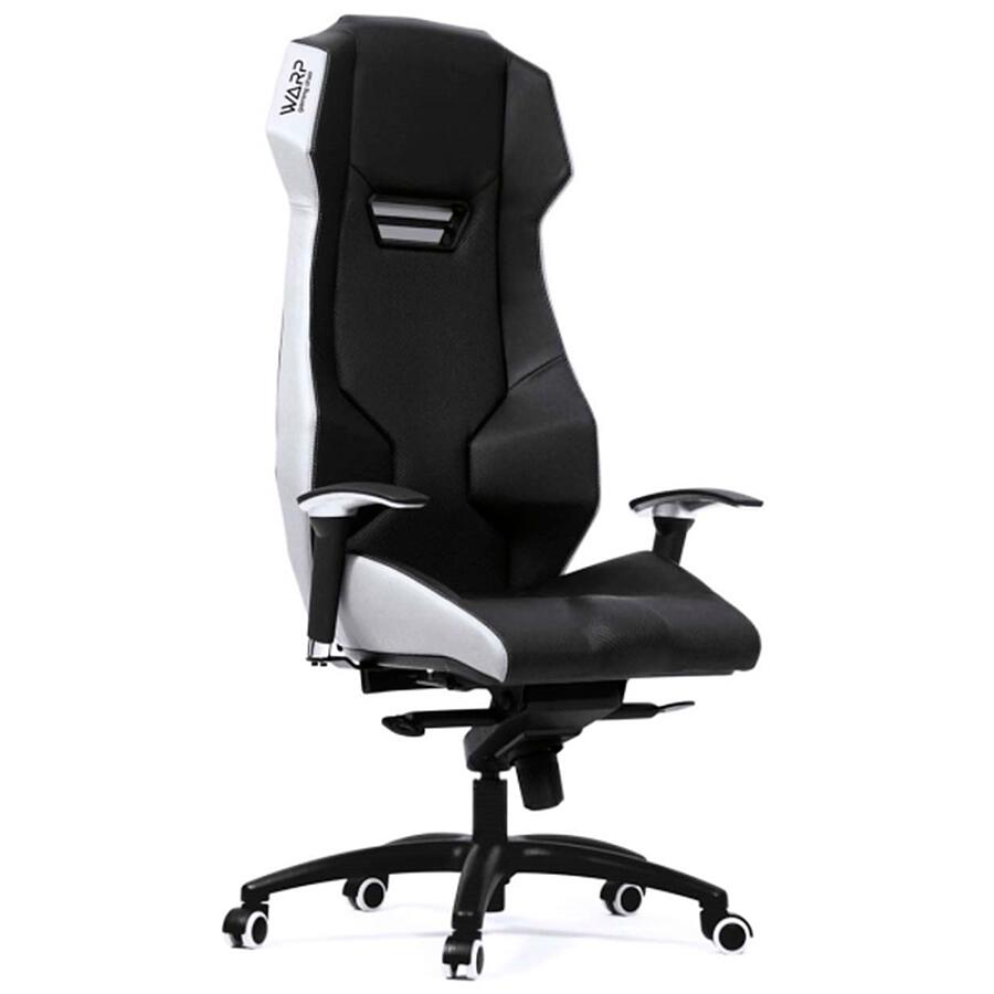 Игровое кресло WARP ZE Black/White, искусственная кожа, черный/белый - фото 1