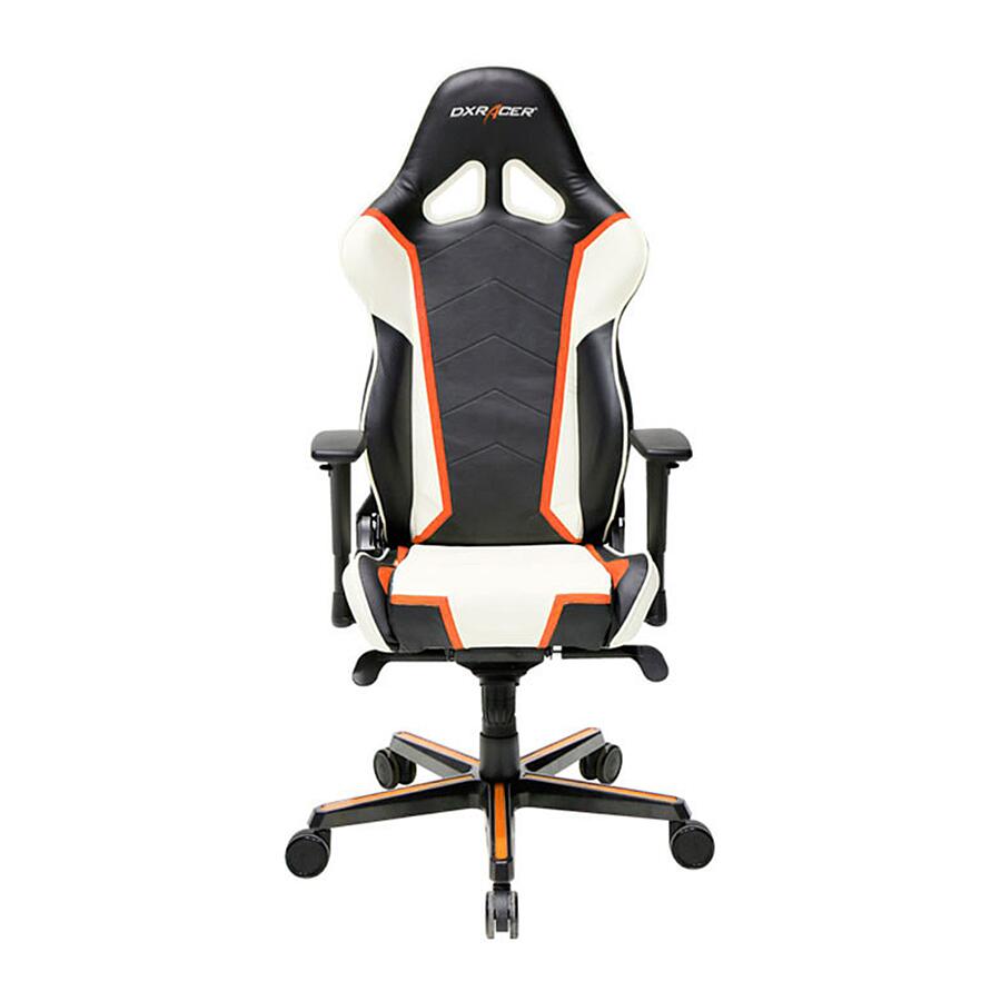 Игровое кресло DXRacer Racing OH/RH110/NWO, черный/белый, Экокожа - фото 2