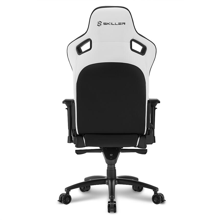 Игровое кресло Sharkoon Shark SKILLER SGS4 White, искусственная кожа, черный/белый - фото 6