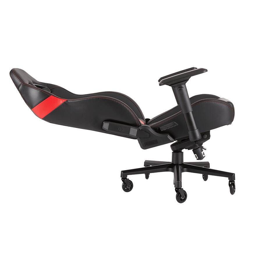 Игровое кресло Corsair T2 Road Warrior Red, искусственная кожа, черный/красный - фото 10