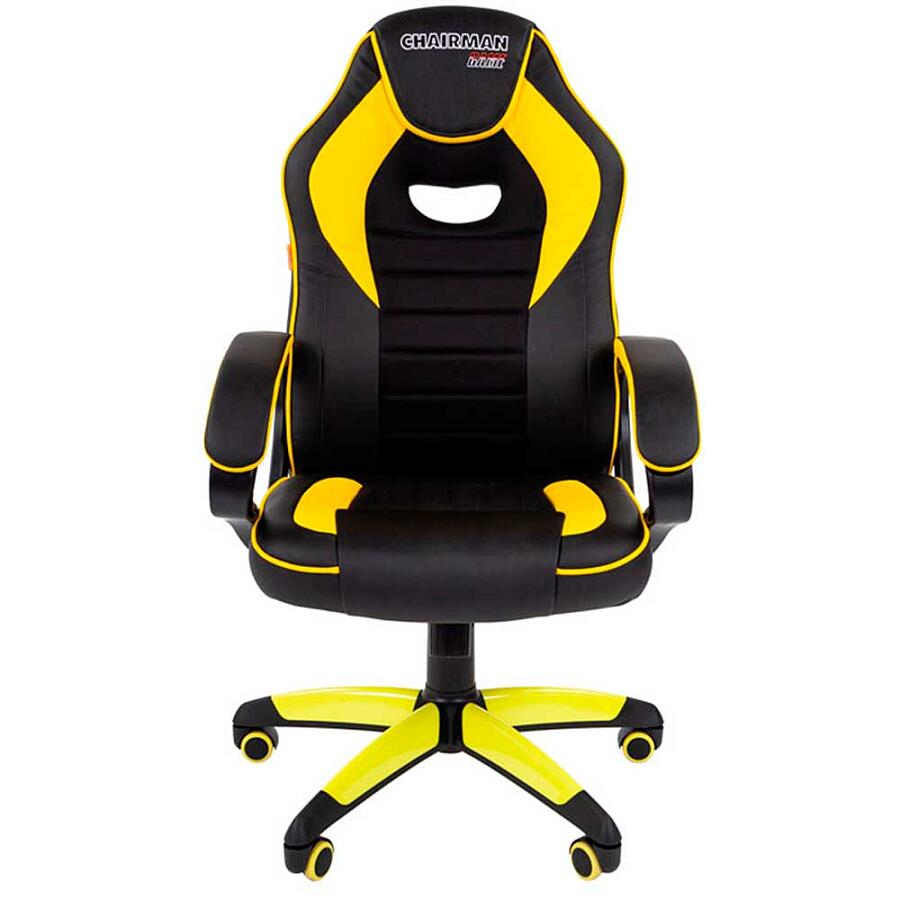Игровое кресло Chairman Game 16 Black/Yellow, искусственная кожа, черный/желтый - фото 1