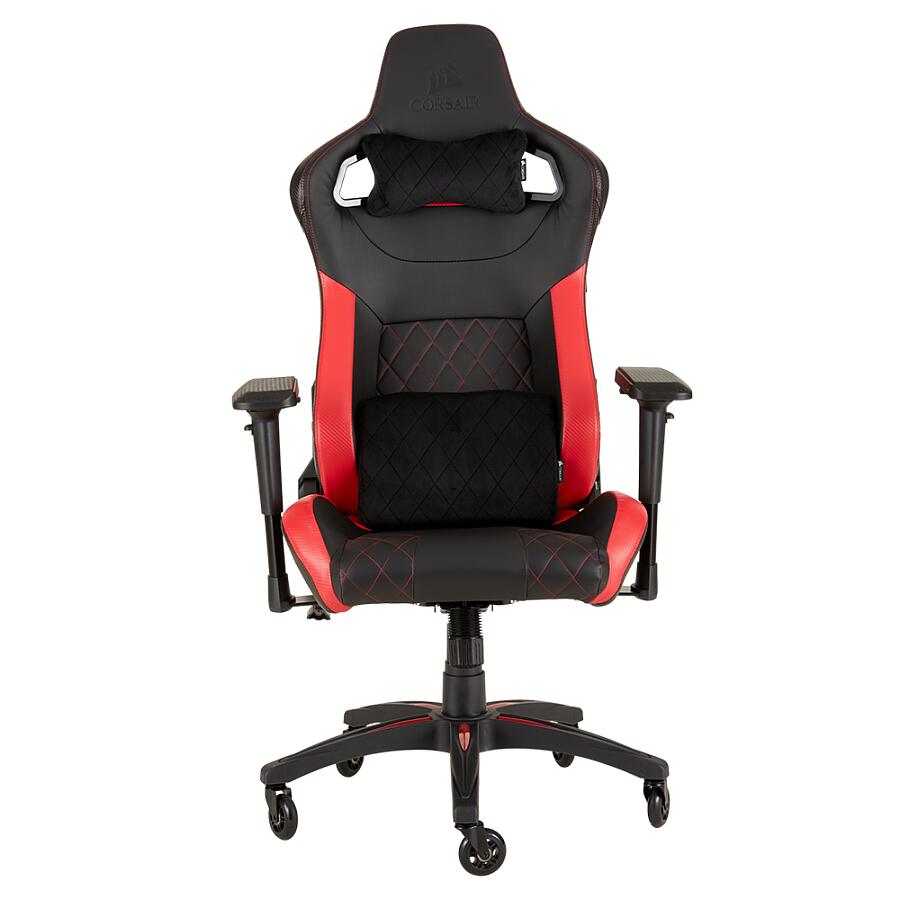 Игровое кресло Corsair T1 Race 2018 Red, искусственная кожа, черный/красный - фото 1