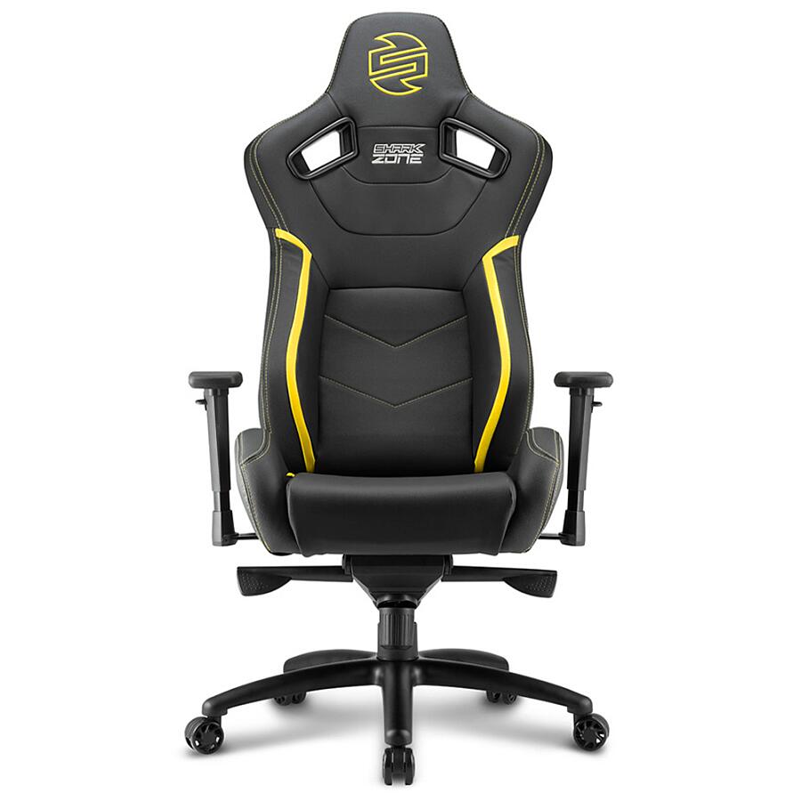 Игровое кресло Sharkoon Shark Zone GS10 Black Yellow, искусственная кожа, черный/желтый - фото 2