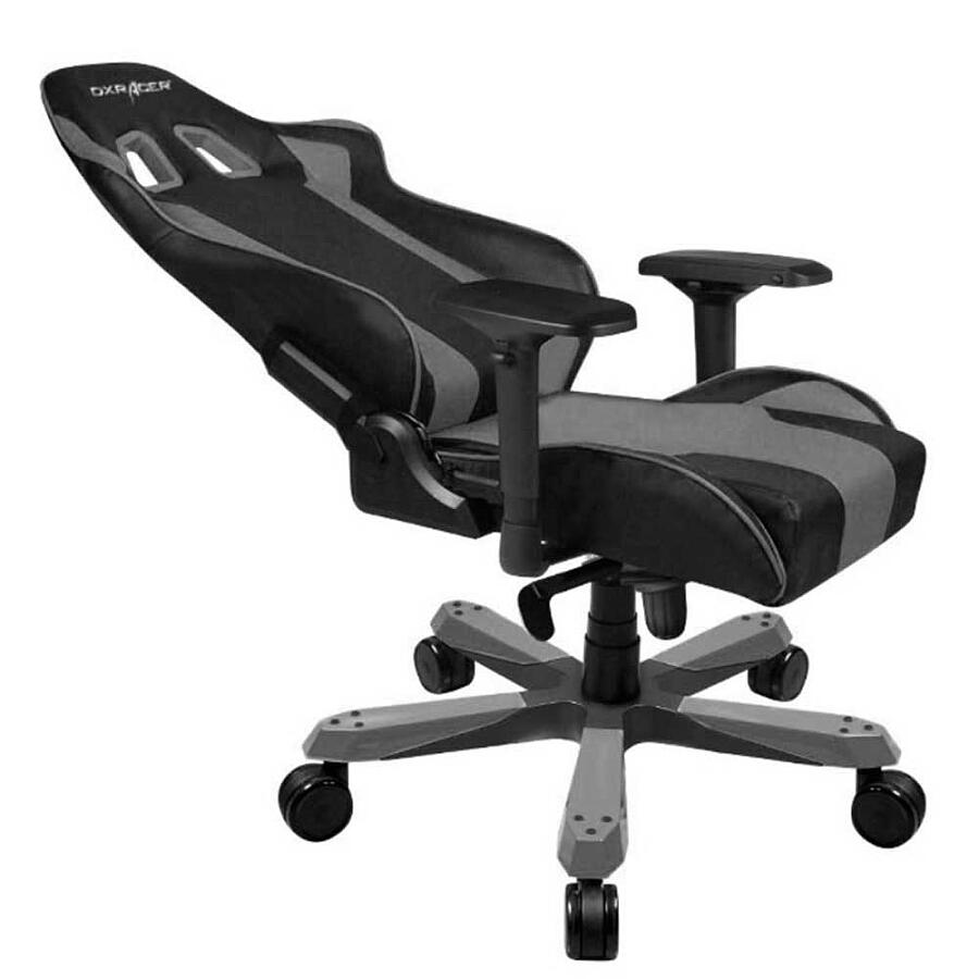 Игровое кресло DXRacer King OH/KS06/NG, черный/серый, Экокожа - фото 7