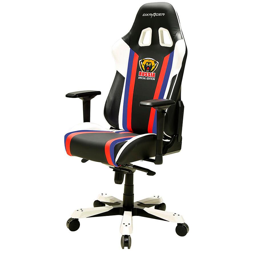 Игровое кресло DXRacer King OH/KS18/NWRI, черный/белый, искусственная кожа - фото 2