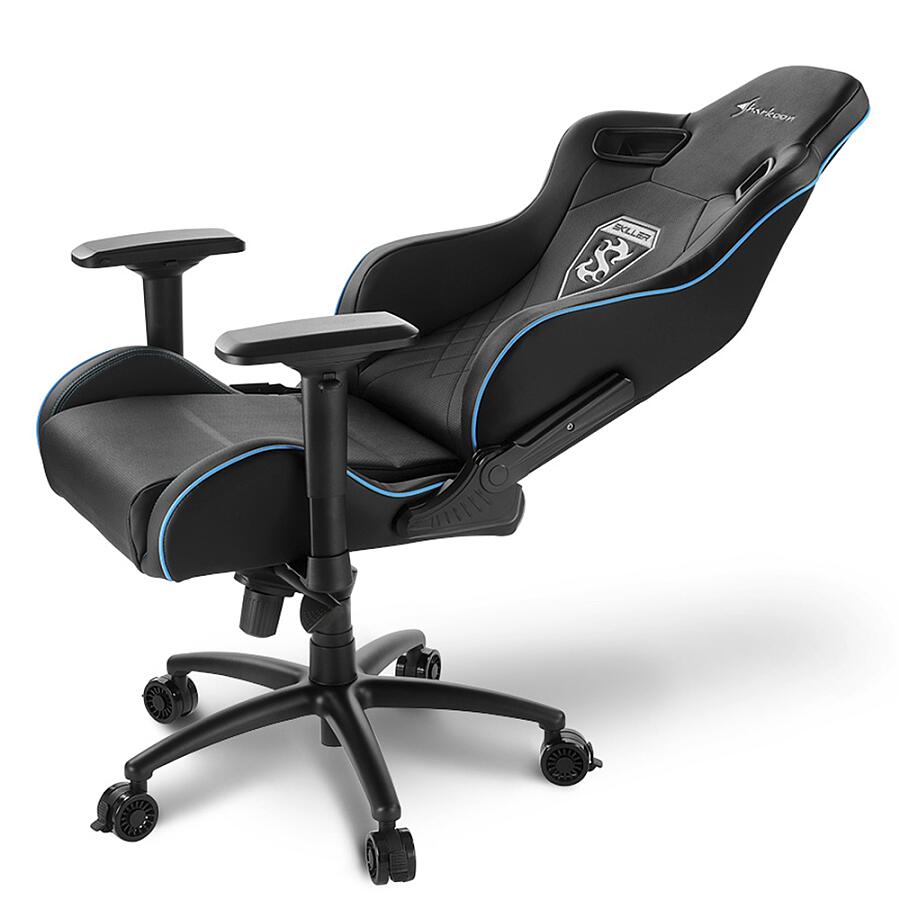 Игровое кресло Sharkoon Shark SKILLER SGS4 Blue, искусственная кожа, черный/синий - фото 5