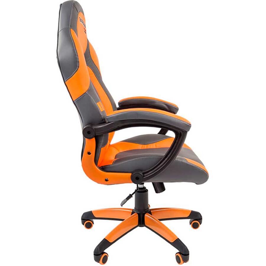 Игровое кресло Chairman Game 20 Grey/Orange, искусственная кожа, серый/оранжевый - фото 3