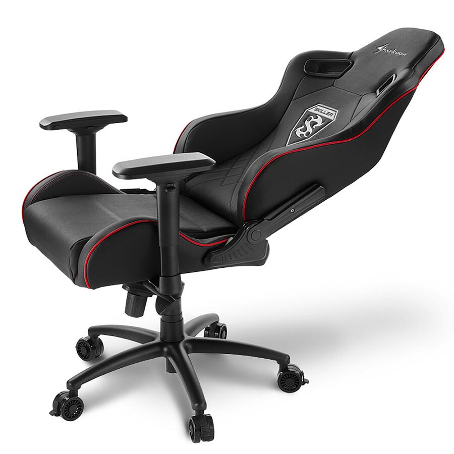 Игровое кресло Sharkoon Shark SKILLER SGS4 Red, искусственная кожа, черный/красный - фото 5