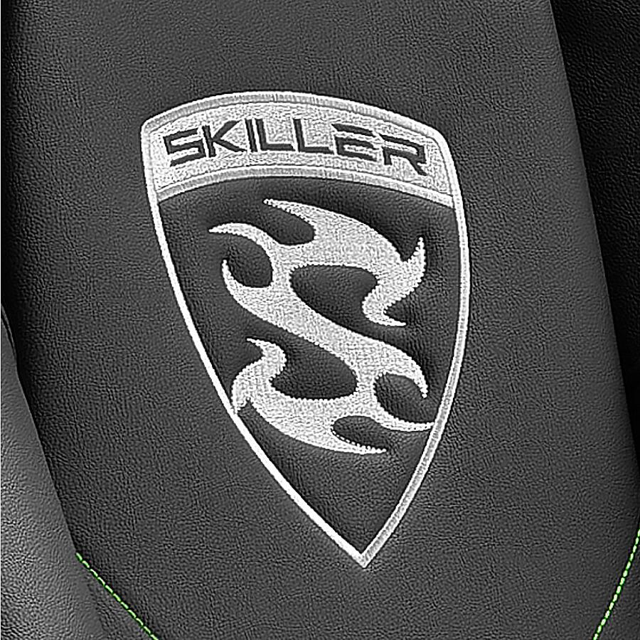 Игровое кресло Sharkoon Shark SKILLER SGS3 Green, искусственная кожа, черный/зеленый - фото 7