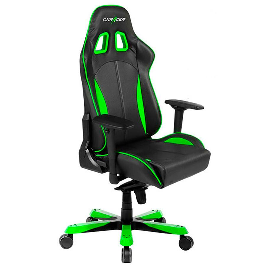 Игровое кресло DXRacer King OH/KS57/NE, черный/зеленый, искусственная кожа - фото 1