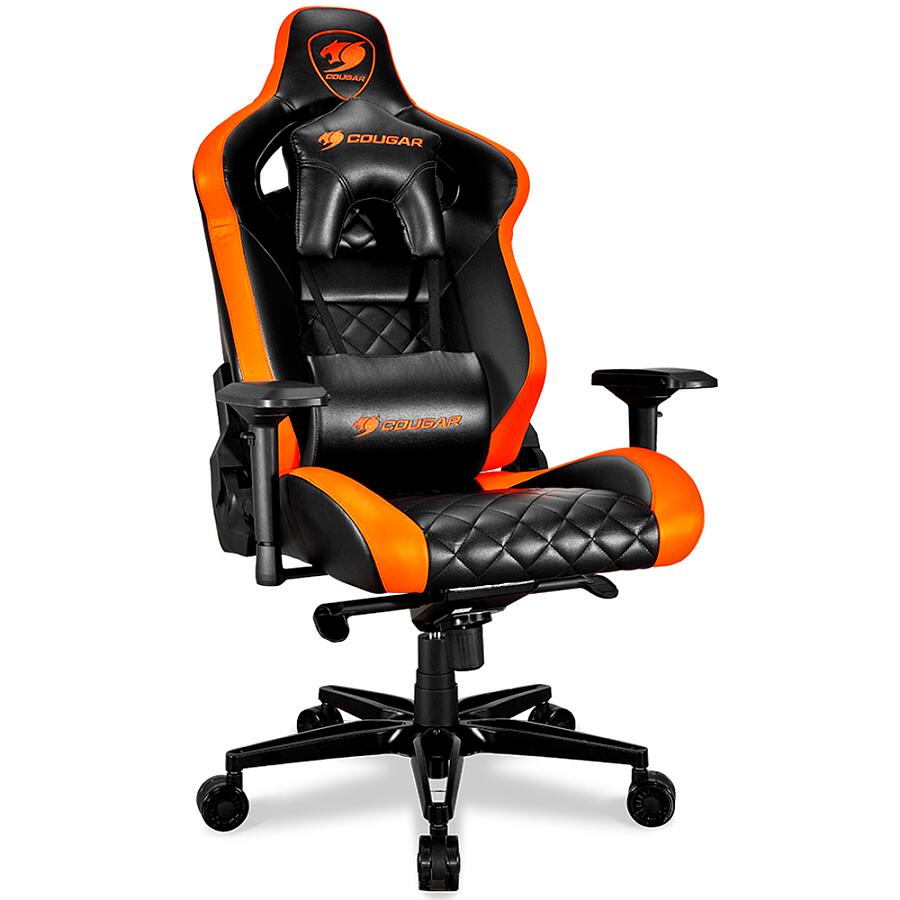 Игровое кресло COUGAR Armor Titan Orange, искусственная кожа, черный/оранжевый - фото 3