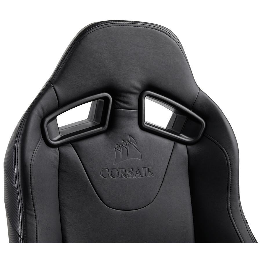 Игровое кресло Corsair T2 Road Warrior Black, искусственная кожа, черный - фото 11