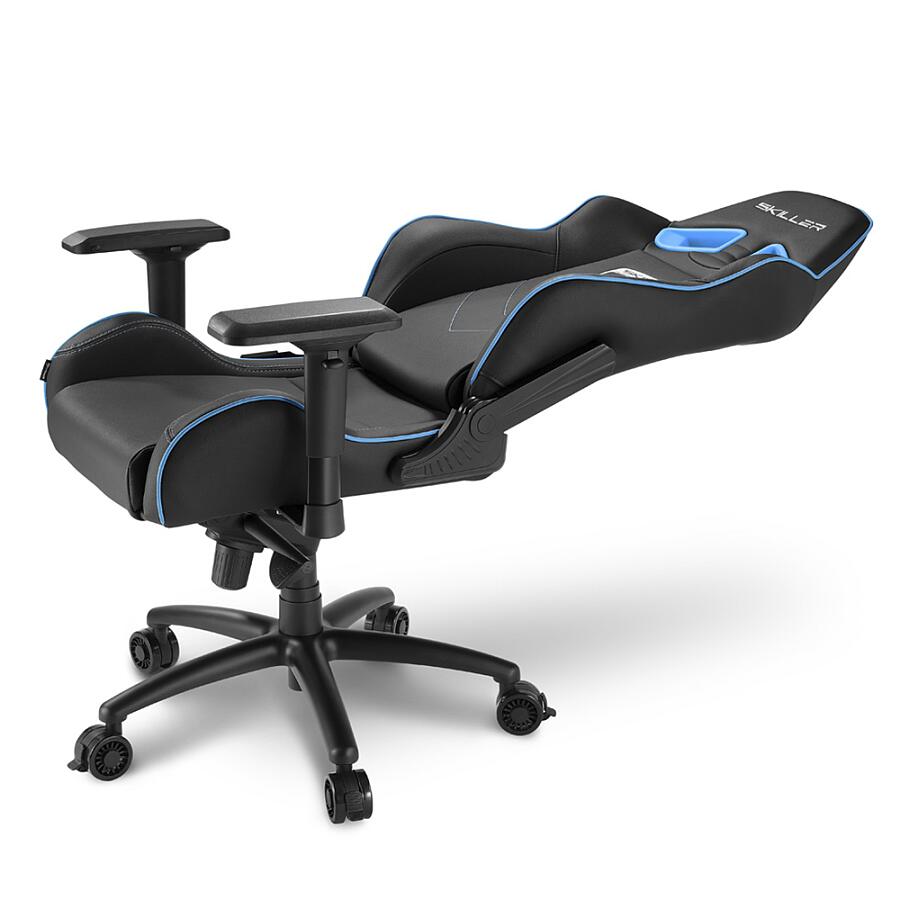 Игровое кресло Sharkoon Shark SKILLER SGS3 Blue, искусственная кожа, черный/синий - фото 5