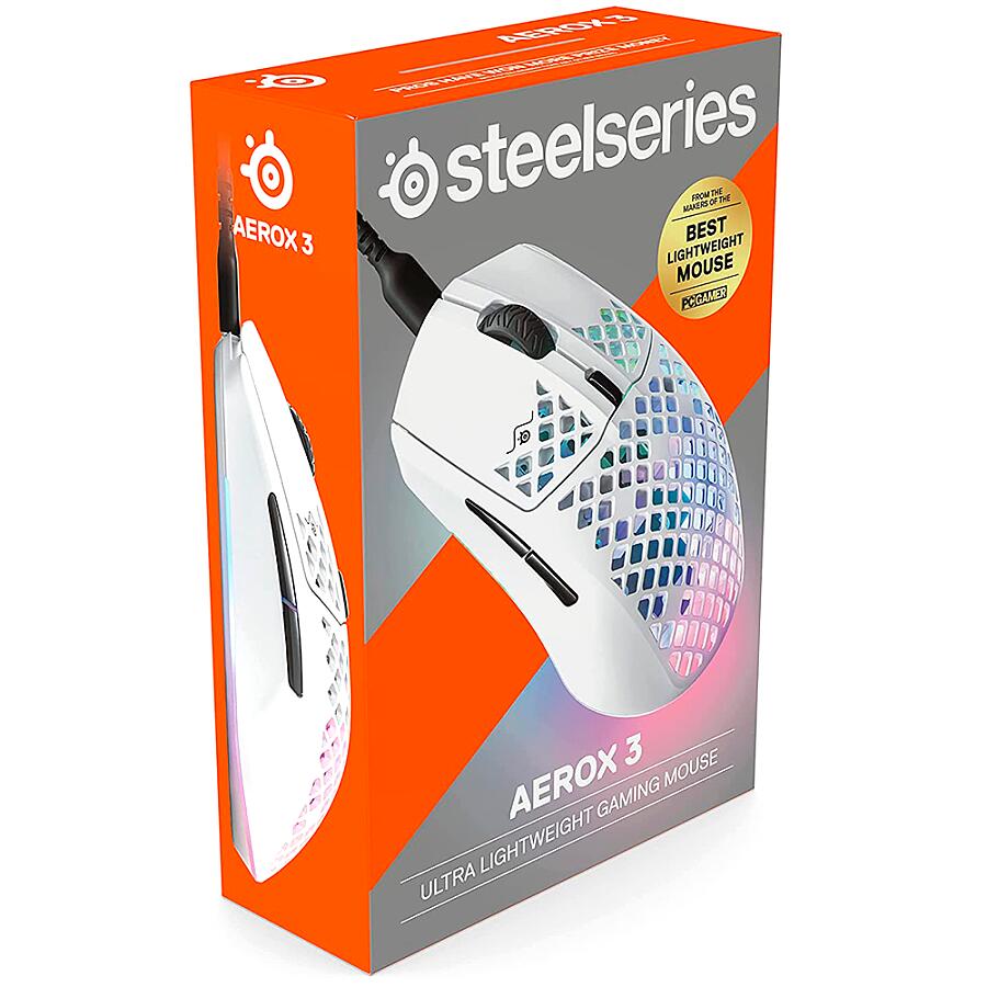 Мышь SteelSeries Aerox 3 2022 Edition Snow - фото 14