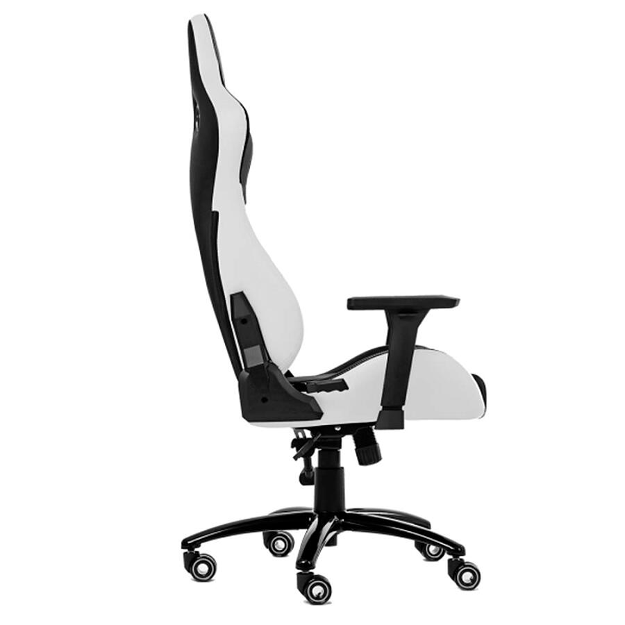 Игровое кресло WARP GR Black/White, искусственная кожа, белый/черный - фото 4