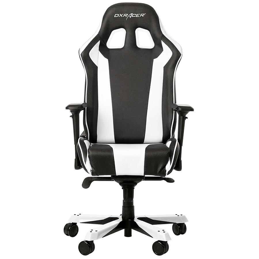 Игровое кресло DXRacer King OH/KS06/NW, черный/белый, искусственная кожа - фото 3