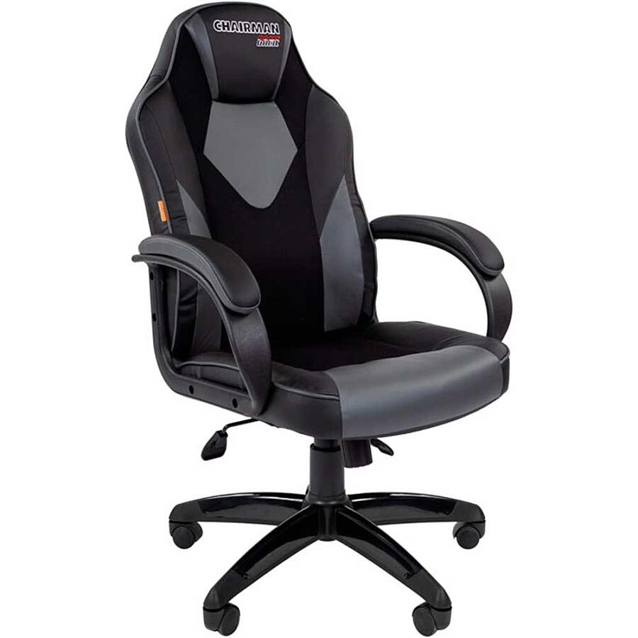 Игровое кресло Chairman Game 17 Black/Grey, искусственная кожа, черный/серый - фото 2
