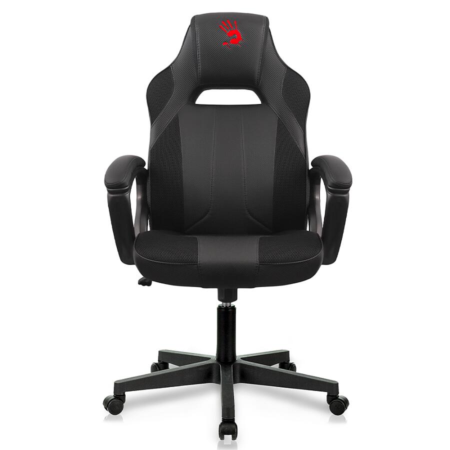 Игровое кресло A4Tech Bloody GC-200, искусственная кожа, черный/красный - фото 2
