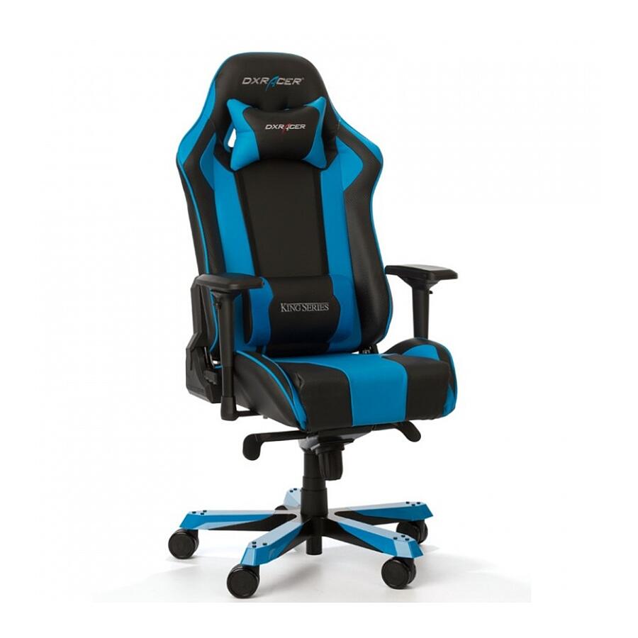 Игровое кресло DXRacer King OH/KS06/NB, черный/синий, искусственная кожа - фото 3