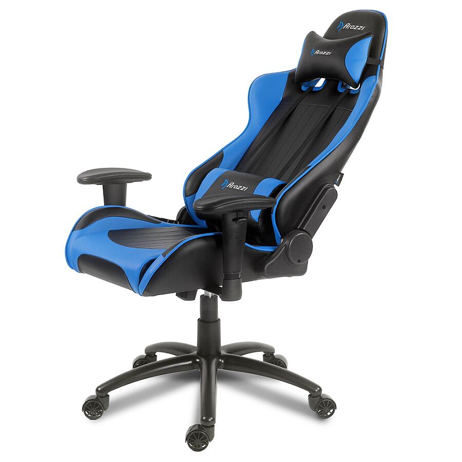 Игровое кресло Arozzi Verona Blue, искусственная кожа, черный/синий - фото 2