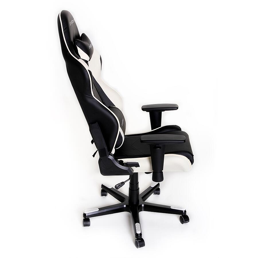 Игровое кресло DXRacer Racing OH/RE0/NW, черный/белый, искусственная кожа - фото 5