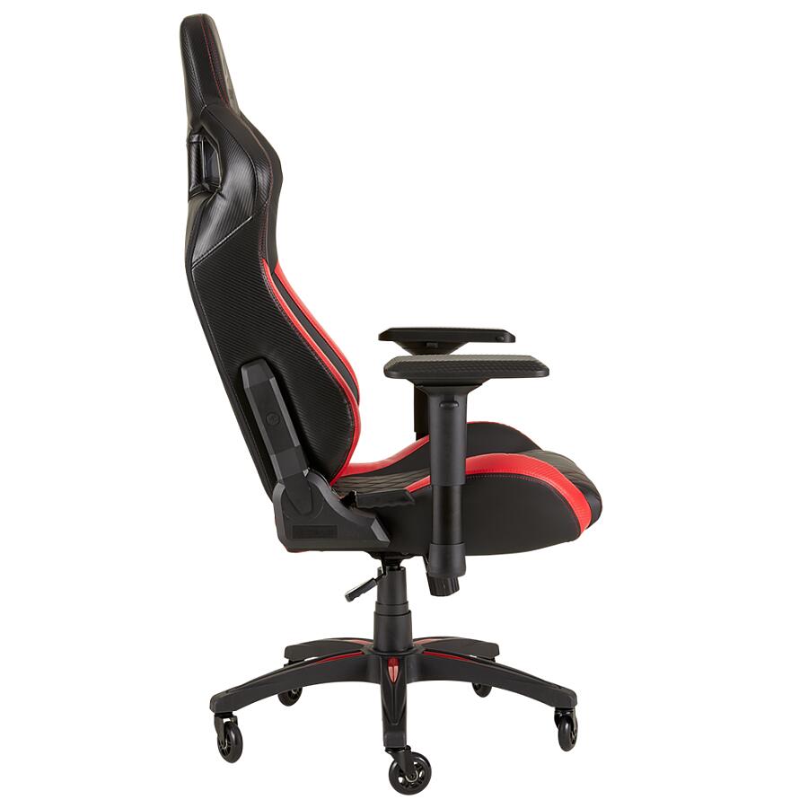 Игровое кресло Corsair T1 Race 2018 Red, искусственная кожа, черный/красный - фото 7