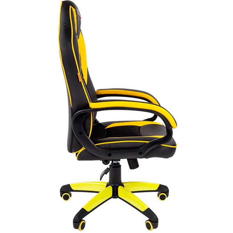 Игровое кресло Chairman Game 16 Black/Yellow, искусственная кожа, черный/желтый - фото 3