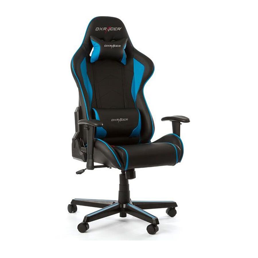 Игровое кресло DXRacer Formula OH/FE08/NB, искусственная кожа, черный, синий - фото 1
