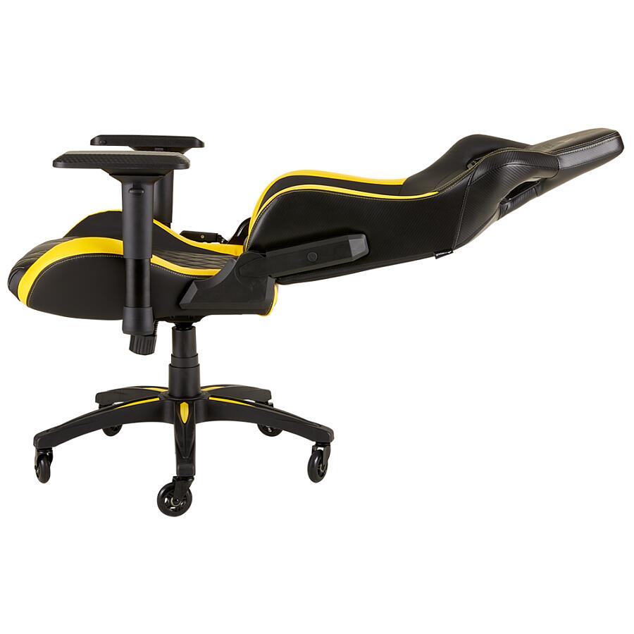 Игровое кресло Corsair T1 Race 2018 Yellow, искусственная кожа, черный/желтый - фото 10