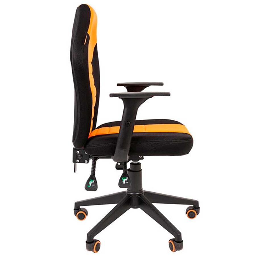Игровое кресло Chairman Game 8 Black/Orange, ткань, черный/желтый - фото 3