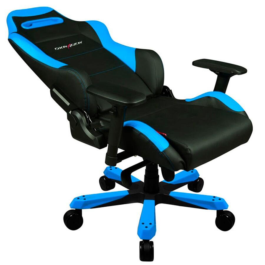 Игровое кресло DXRacer Iron OH/IS11/NB, черный/синий,  Экокожа - фото 4