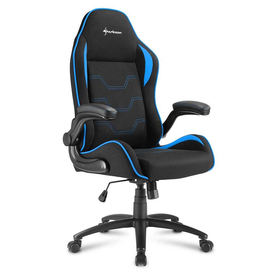 Игровое кресло Sharkoon ELBRUS 1 Blue, ткань, черный/синий - фото 3