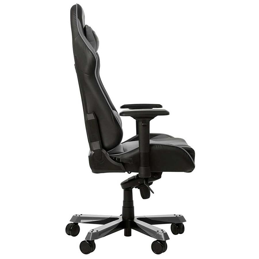 Игровое кресло DXRacer King OH/KS06/NG, черный/серый, Экокожа - фото 4